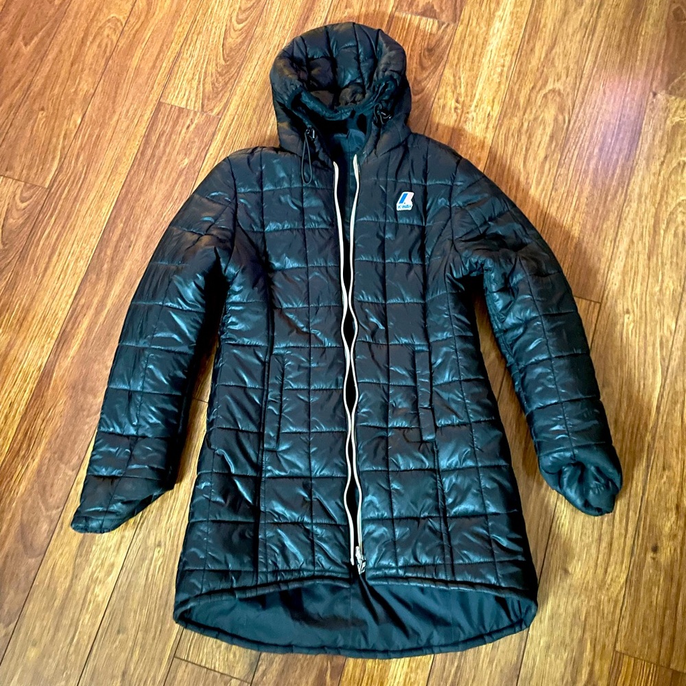 K-WAY Thermal Reversible Long Puffer Coat/Jacket